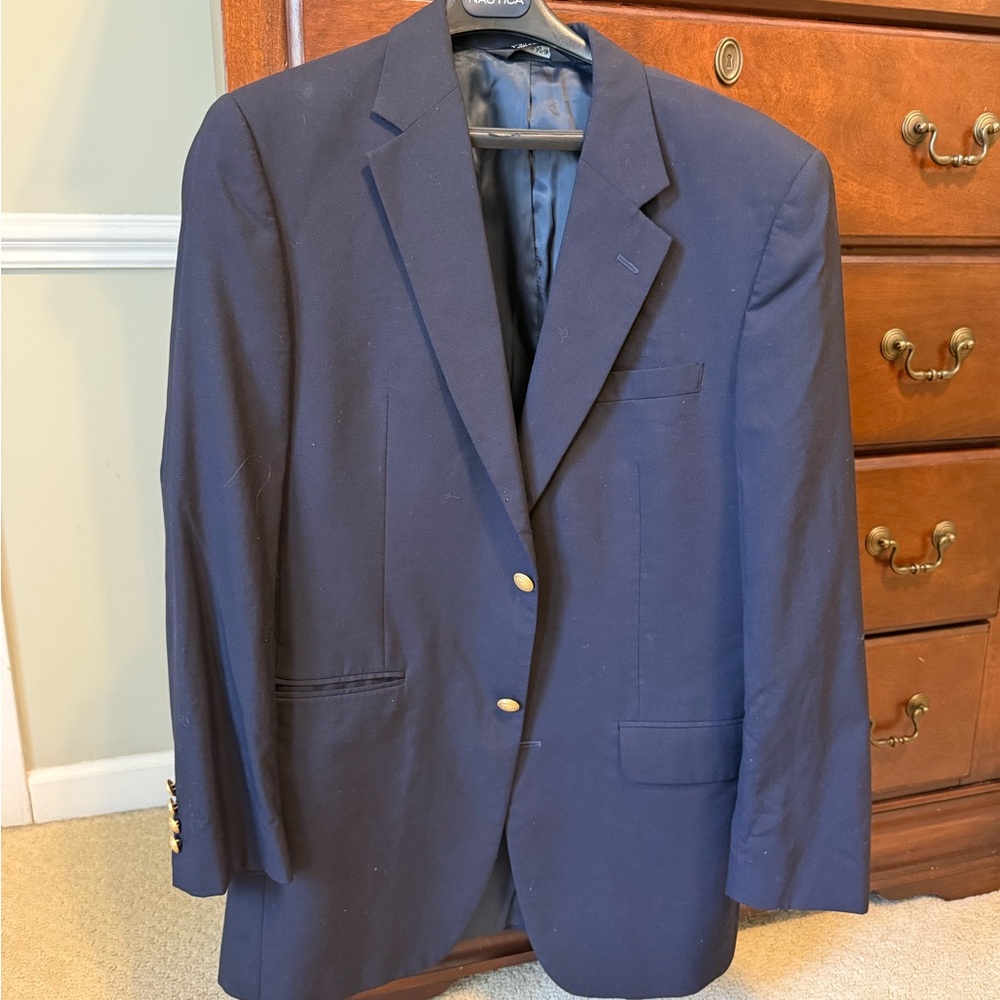 Jos. A. Bank Navy Blazer with Gold buttons